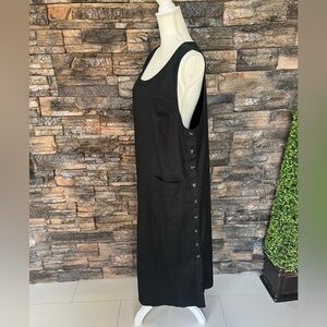 Karen Scott Black Sleeveless Sundress Scoop Neck